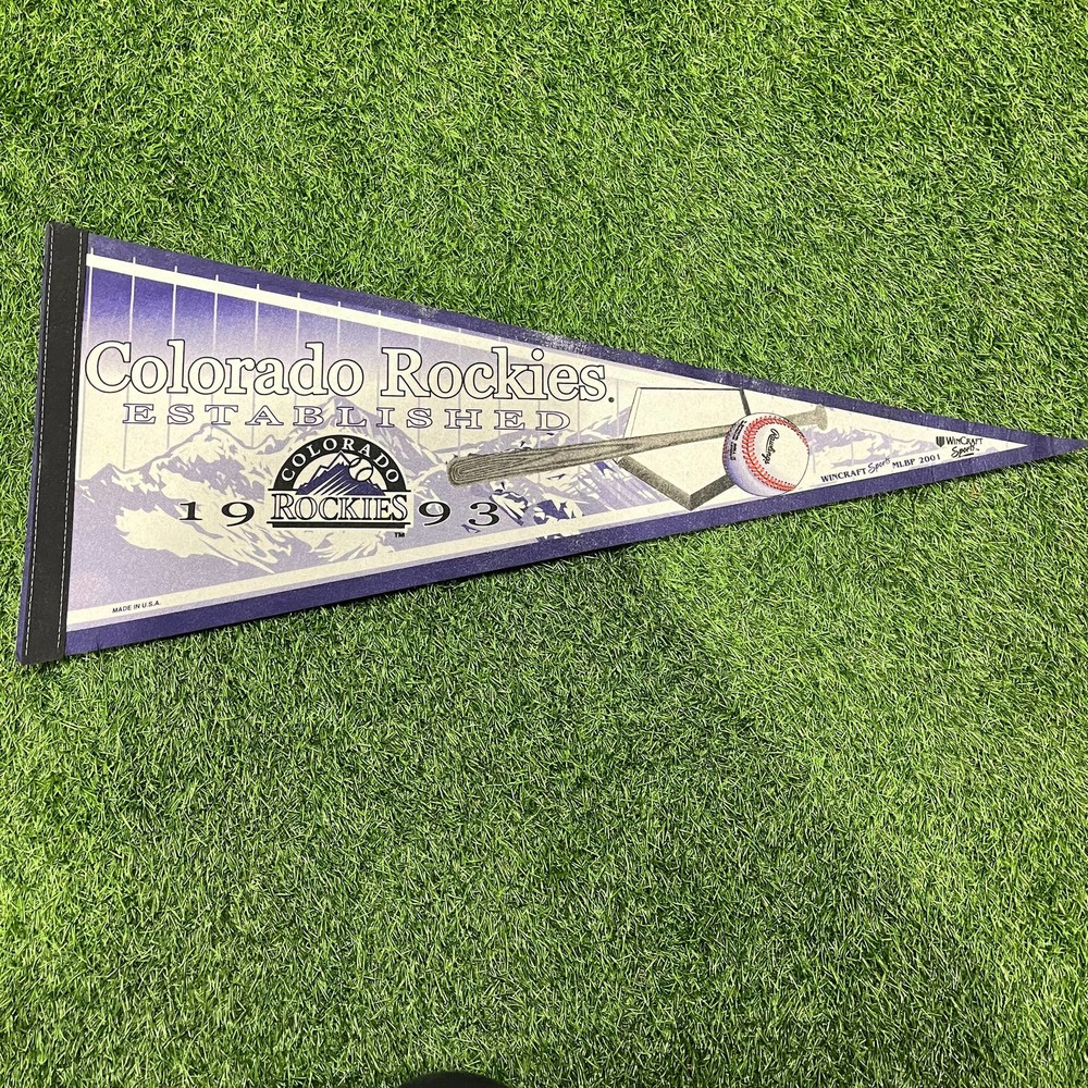 Vintage 2001 Colorado Rockies Pennant